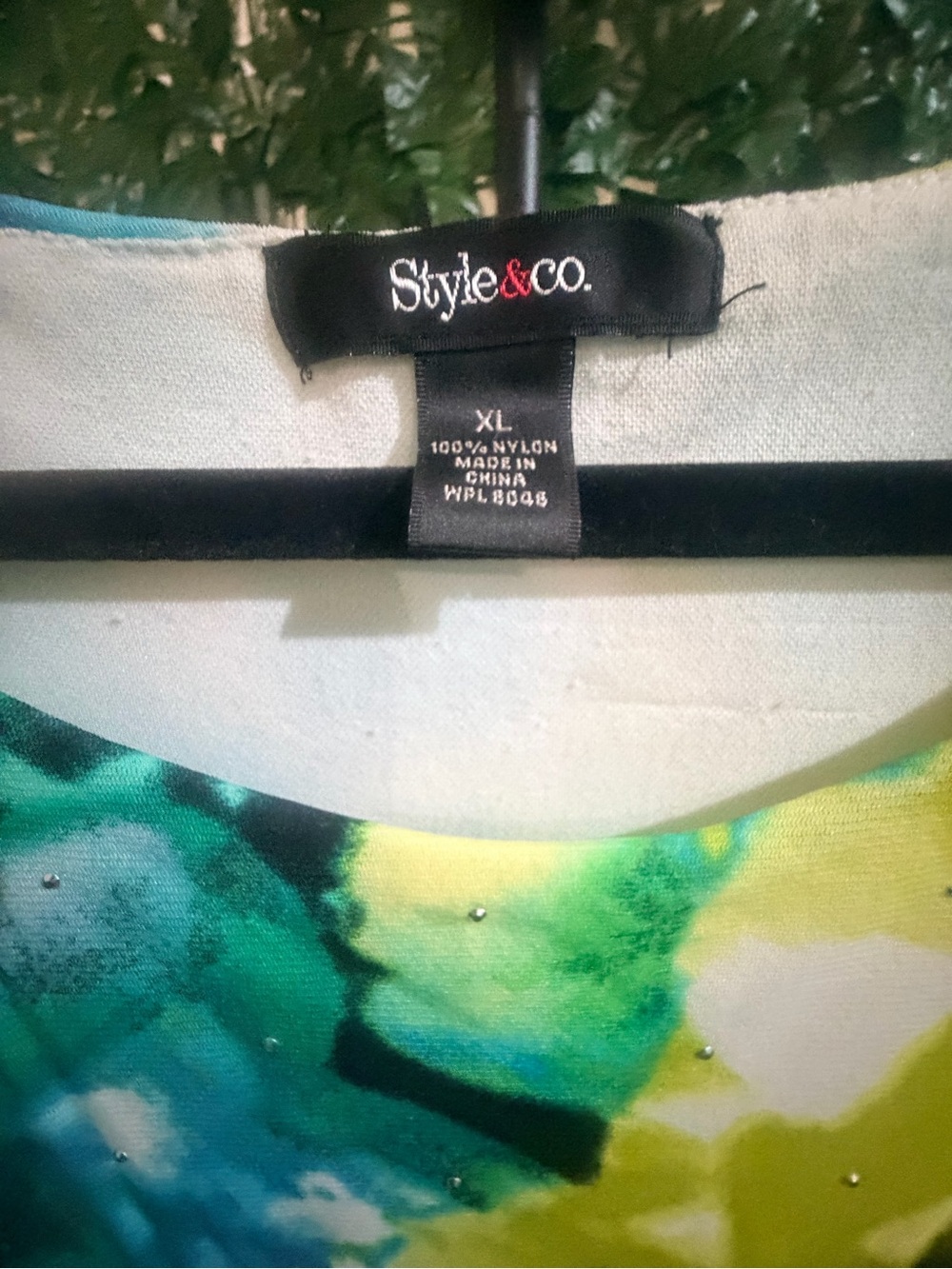 Style & Co Floral Batwing Top - Picture 4 of 5